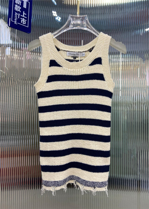 Dior early spring striped knitted vest
