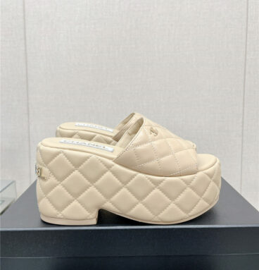 Chanel rhombus water platform platform slippers