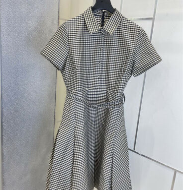Dior spring and summer new plaid dress