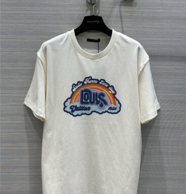 louis vuitton LV rainbow logo print T-shirt
