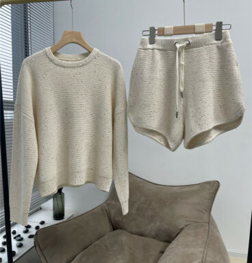 Brunello Cucinelli cotton sweater + shorts