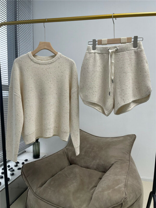 Brunello Cucinelli cotton sweater + shorts