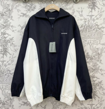 Balenciaga black and white color matching whale jacket