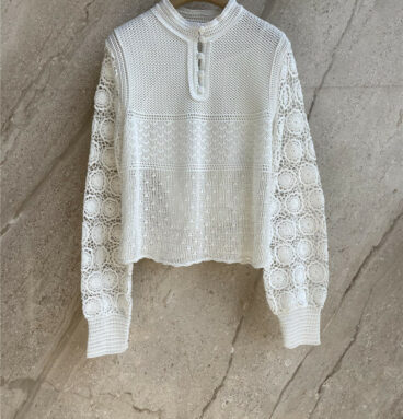 Dior Cutout Long Sleeve Sweater