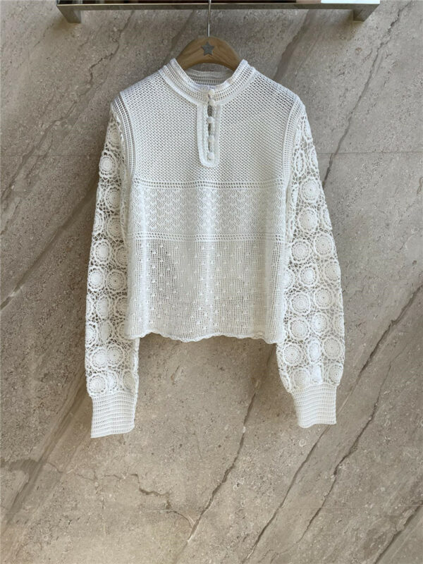 Dior Cutout Long Sleeve Sweater