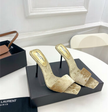 YSL spring and summer new high-heeled slippers