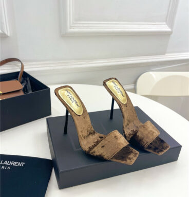 YSL spring and summer new high-heeled slippers