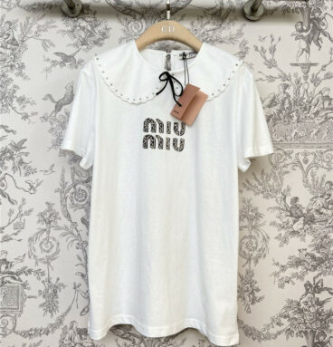 miumiu early spring new doll collar T-shirt