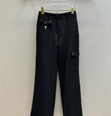 dior bee straight trousers
