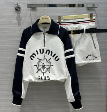 miumiu navy girl sports suit