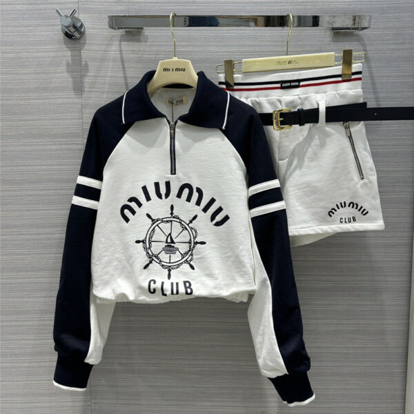 miumiu navy girl sports suit