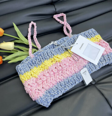 Chanel hand-knitted sling tube top