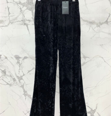 YSL diamond velvet wide-leg pants