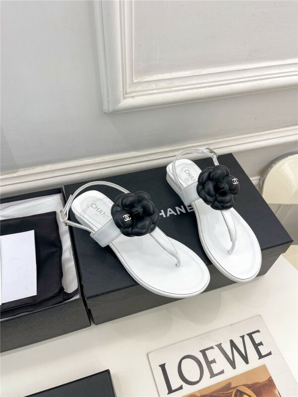 Chanel counter catwalk style camellia sandals