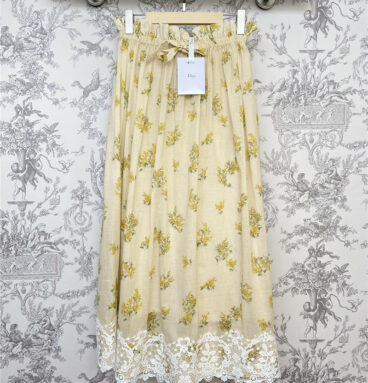 dior summer new small fresh floral skirt