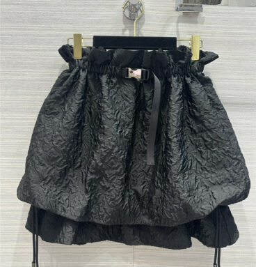 dior pressed pleated texture bubble skirt