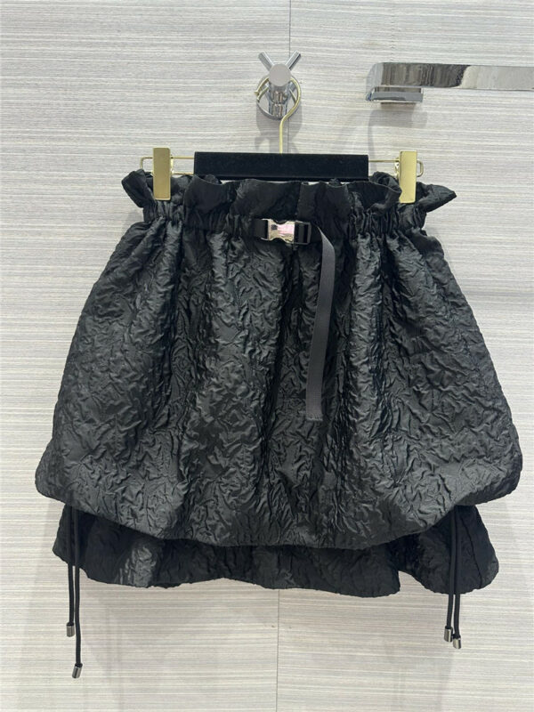 dior pressed pleated texture bubble skirt