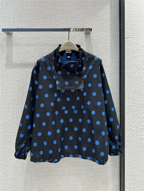 Burberry blue polka dot print jacket