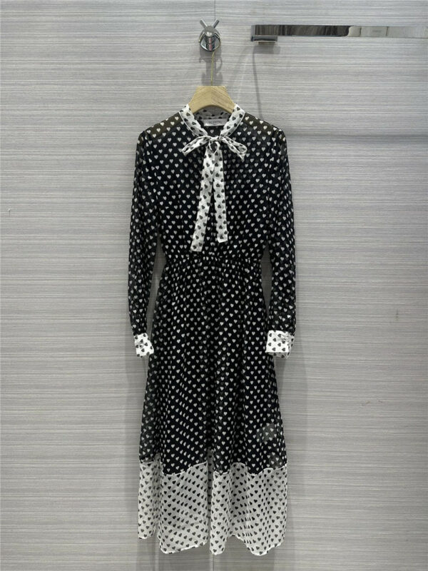 valentino vintage elegant polka dot girly silk dress