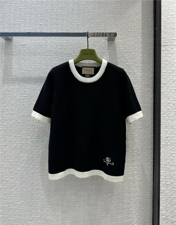 gucci short sleeve knitted sweater