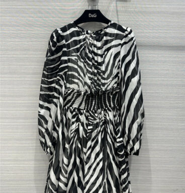 Dolce & Gabbana d&g zebra print silk dress