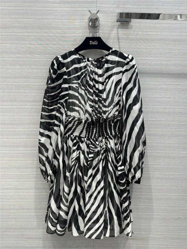 Dolce & Gabbana d&g zebra print silk dress