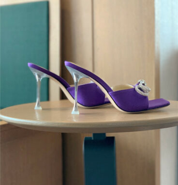 𝐌𝐚𝐜𝐡&𝐌𝐚𝐜𝐡 Rhinestone bow high-heeled slippers