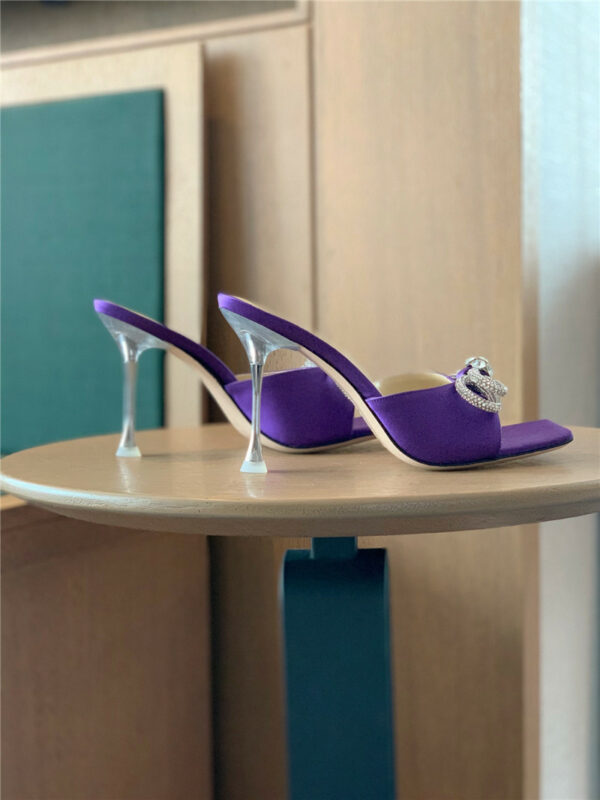𝐌𝐚𝐜𝐡&𝐌𝐚𝐜𝐡 Rhinestone bow high-heeled slippers