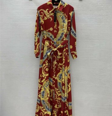 Dolce & Gabbana d&g Gold Floral Vintage Print Dress