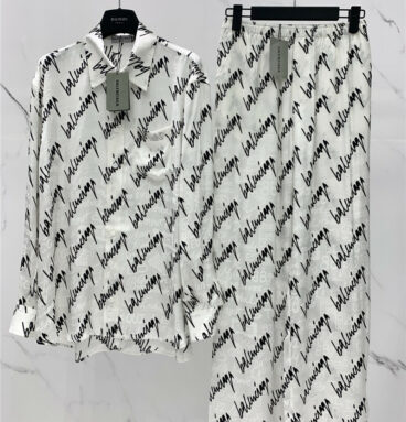 Balenciaga silk jacquard print bullet screen series suit