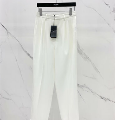 YSL new pleated cuff straight casual pants
