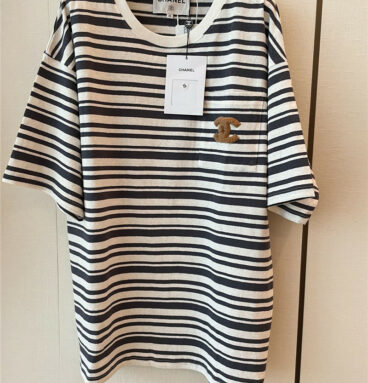 chanel vintage striped t shirt