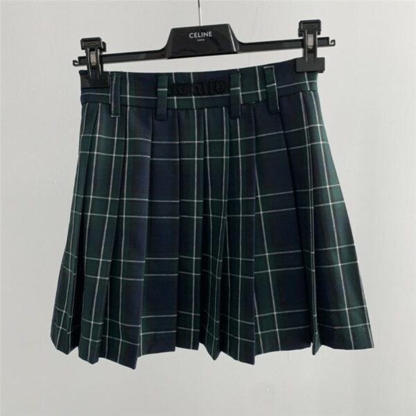 miumiu new retro plaid skirt