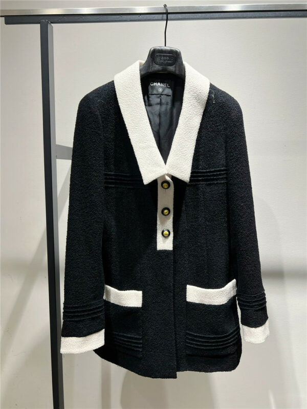 Chanel long tweed coat