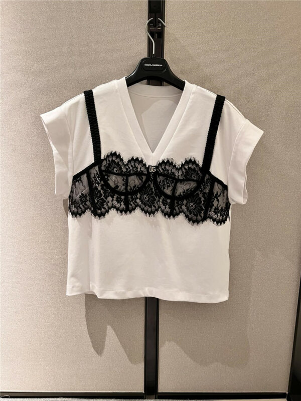 Dolce & Gabbana d&g early spring new lace T-shirt