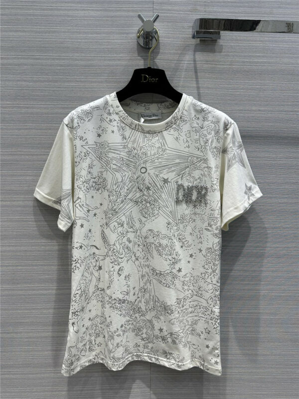 Dior parent-child series limited print T-shirt
