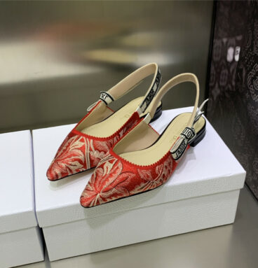 dior bowknot color matching women's shoes
