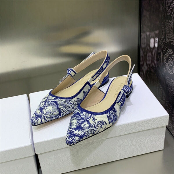 dior bowknot color matching women's shoes
