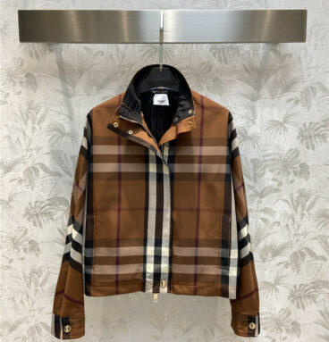 Burberry Classic Check Stand Collar Jacket