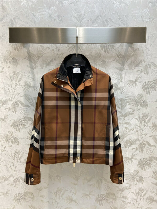 Burberry Classic Check Stand Collar Jacket