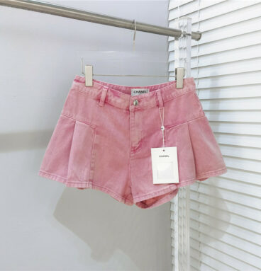 Chanel new circle 𝐋𝐨𝐠𝐨 denim skirt pants