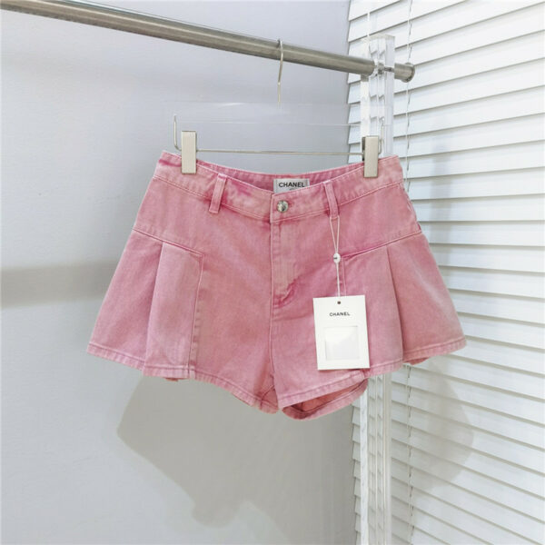Chanel new circle 𝐋𝐨𝐠𝐨 denim skirt pants
