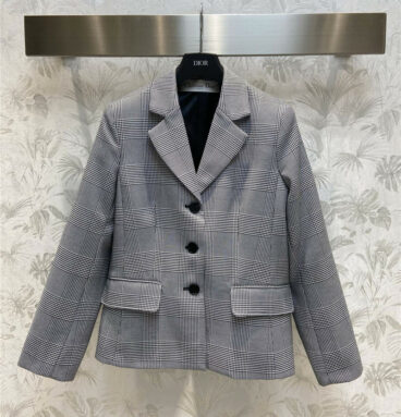 dior vintage england and wales plaid suit jacket