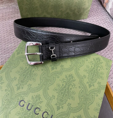 Hermès new GG metal pin buckle belt