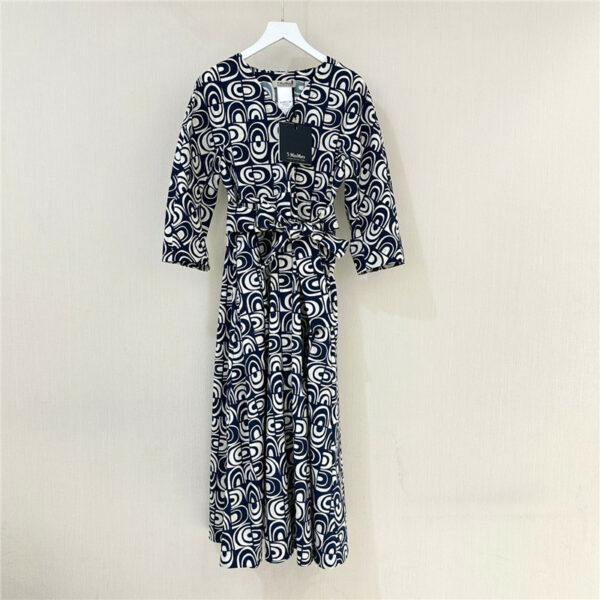 MaxMara printed cotton-poplin dress