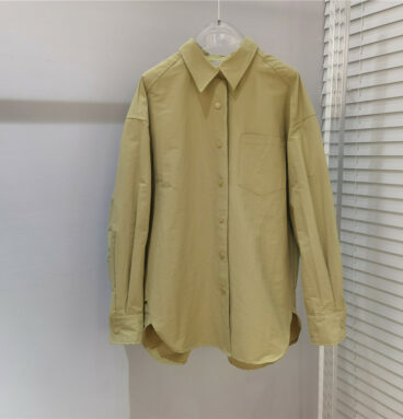 jil sander back print 𝐋𝐨𝐠𝐨 shirt jacket