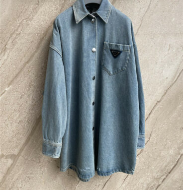 prada vintage denim shirt jacket