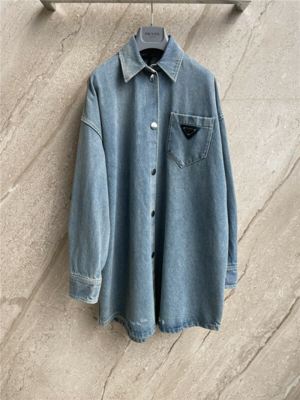 prada vintage denim shirt jacket