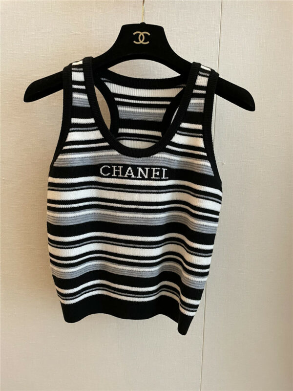 Chanel new striped vest