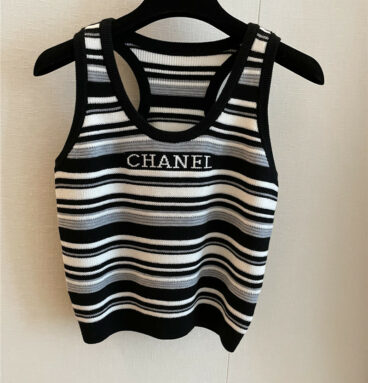 Chanel new striped vest